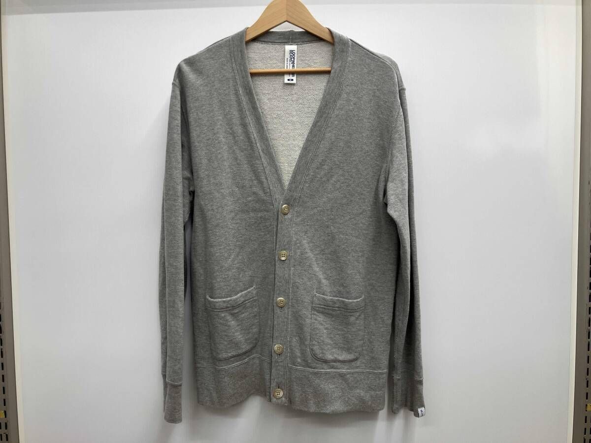 LOOPWHEELER × BEAMS ループウィラー ビームスプラス スウェットカーディガン トレーナー 日本製 サイズM グレー