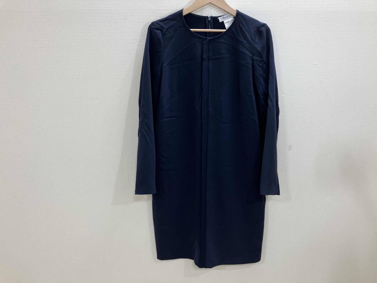 MAX MARA マックスマーラ ワンピース 長袖ワンピース ネイビー 38 春