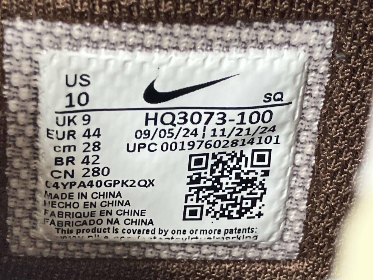  NIKE×TRAVIS SCOTT ナイキ×トラヴィススコット ZOOM FIELD JAXX ズームフィールドジャックス HQ 3073-100 28 cm ホワイト ブラウン 通年 スニーカー 靴