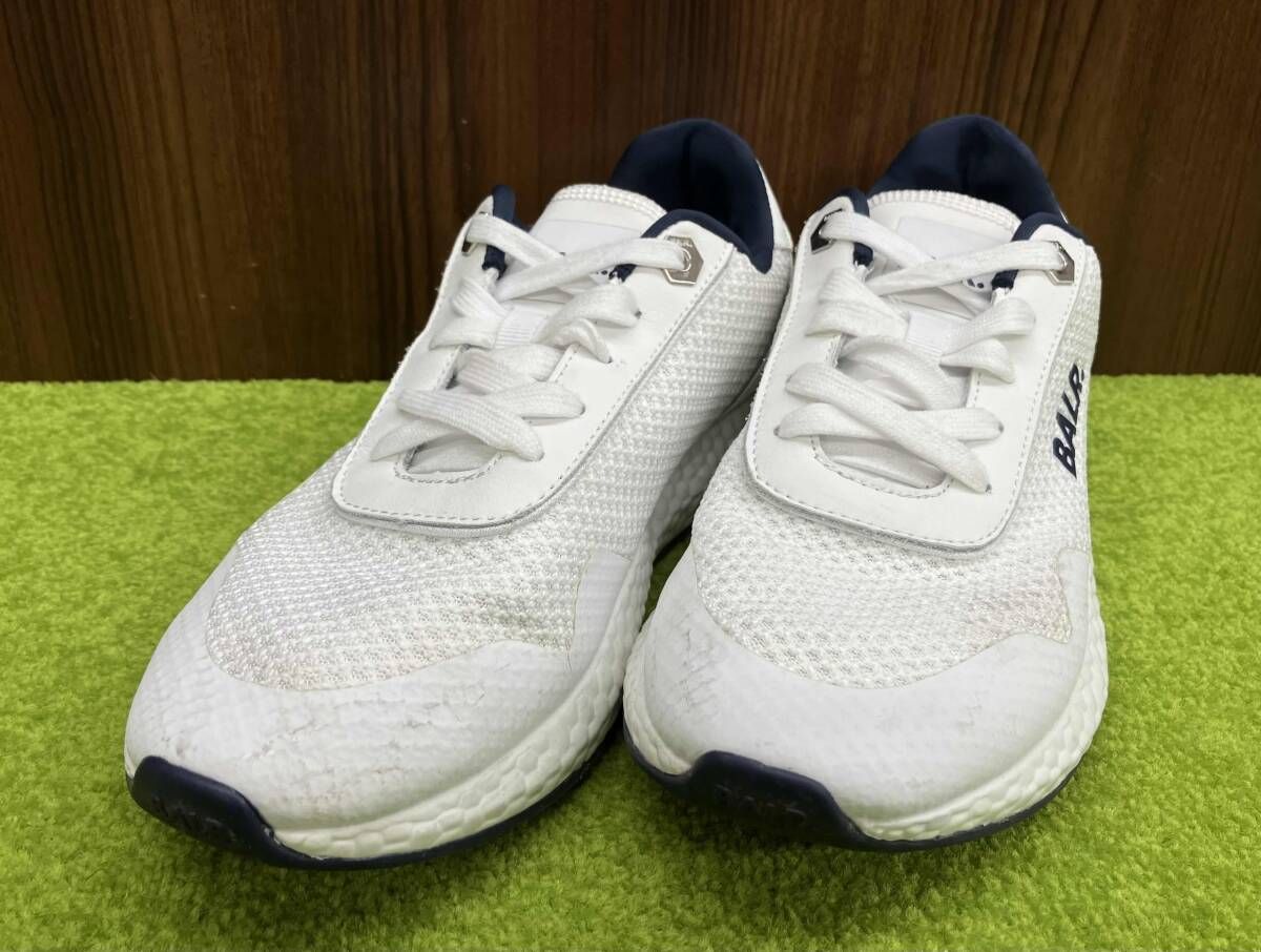 BALR.ボーラー スニーカー サイズ26.5 cm EU 42 ホワイト×ネイビー 箱 替紐付 メンズ シューズ 靴