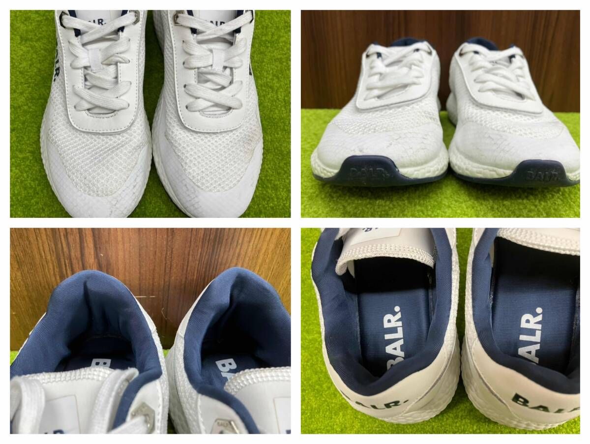  BALR.ボーラー スニーカー サイズ26.5 cm EU 42 ホワイト×ネイビー 箱 替紐付 メンズ シューズ 靴 スニーカー 靴