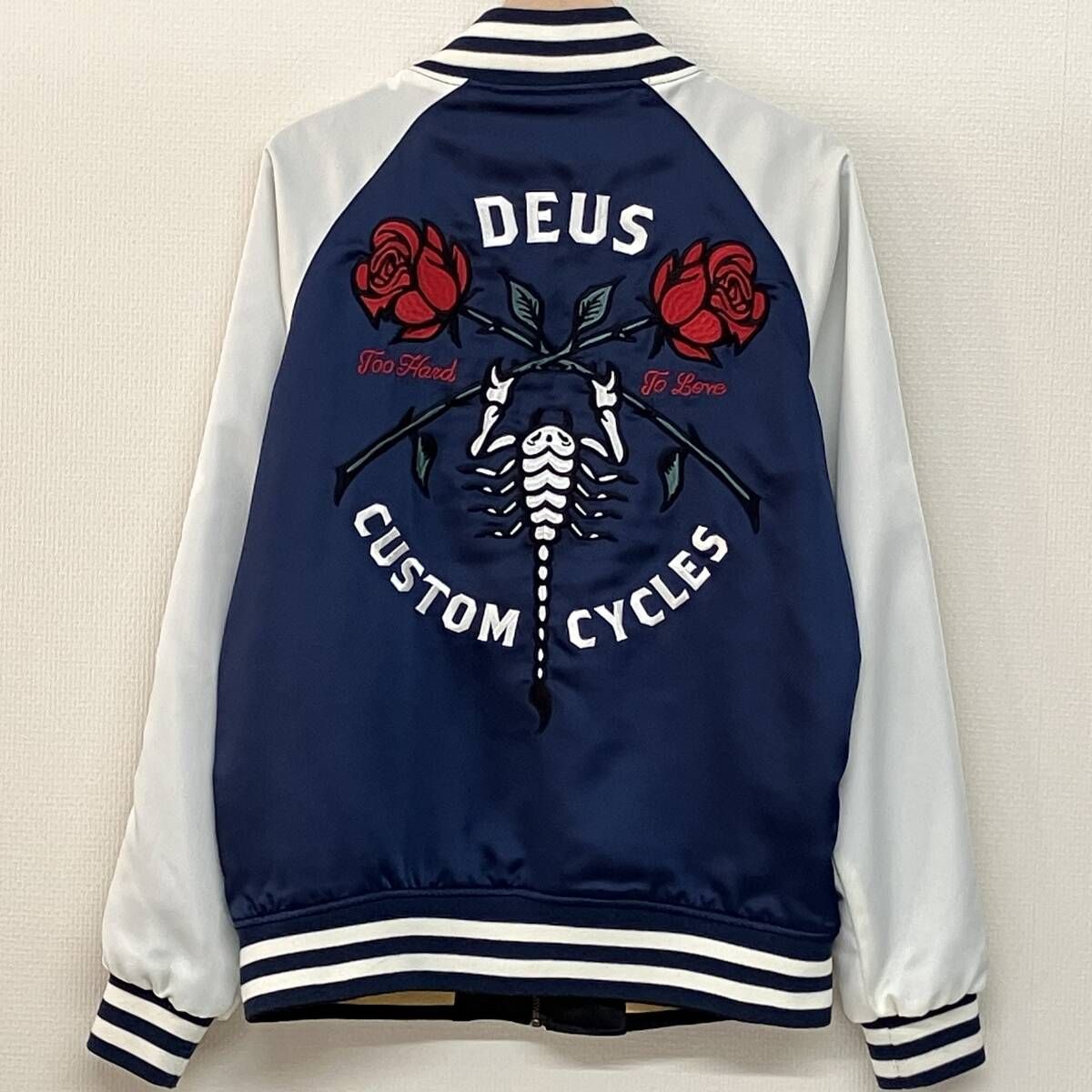Deus Ex Machina souvenir jacket デウスエクスマナキ スーベニアジャケット スカジャン リバーシブル ネイビー サイズS