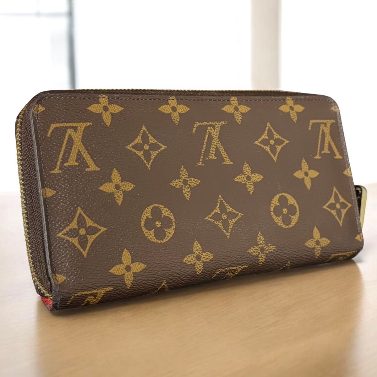 t 98 モノグラム コクリコ ジッピー ウォレット ルイ ヴィトン Louis Vuitton 長 財布 ジップ アラウンド ロング ラウンド ファスナー 小銭入れ コインケース 付き