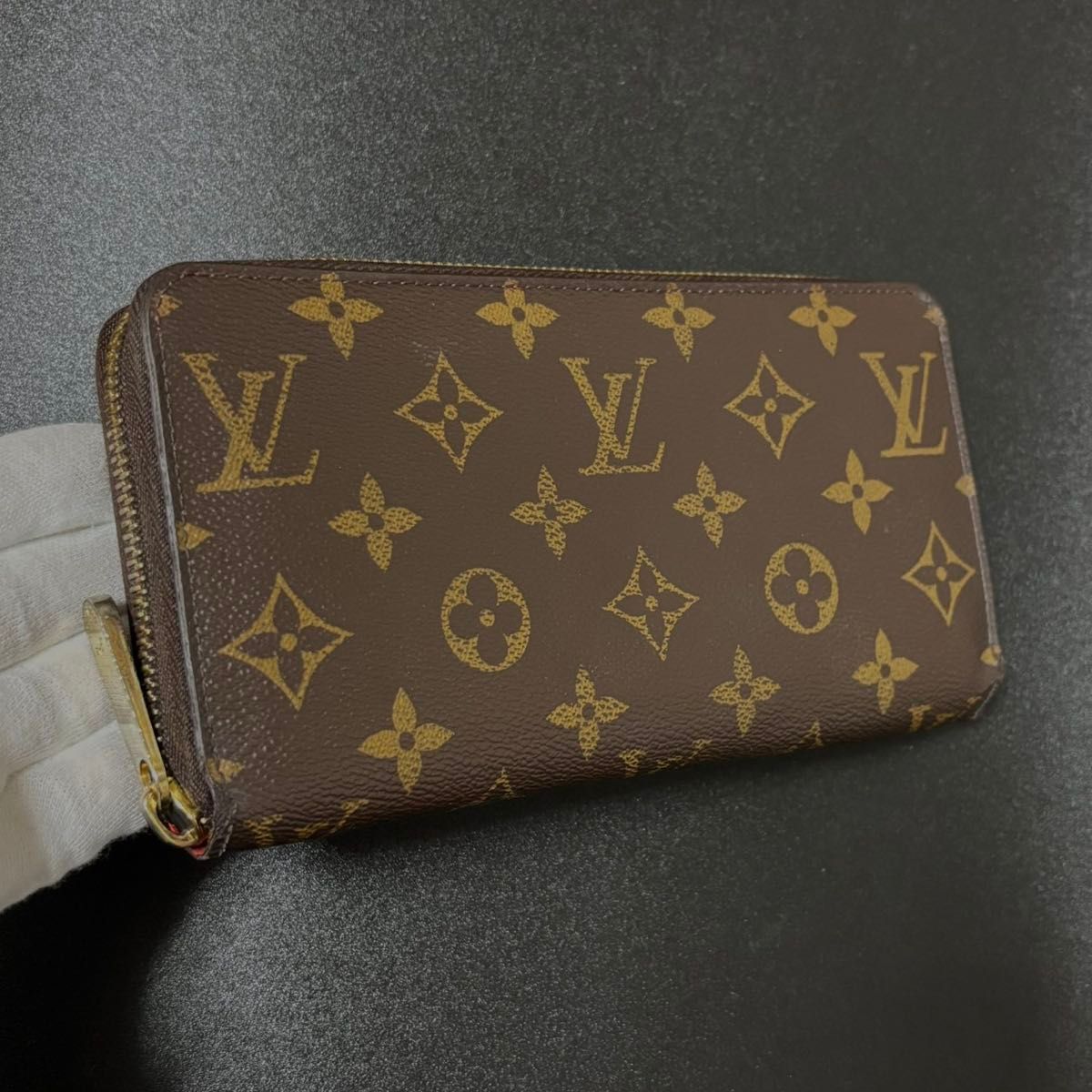 t 98 モノグラム コクリコ ジッピー ウォレット ルイ ヴィトン Louis Vuitton 長 財布 ジップ アラウンド ロング ラウンド ファスナー 小銭入れ コインケース 付き