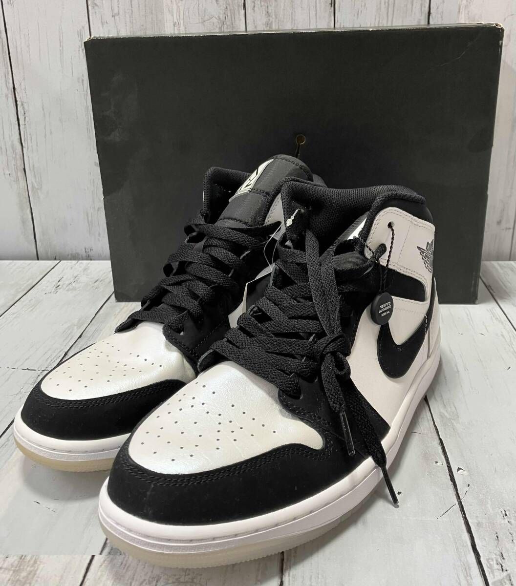 NIKE スニーカー Air Jordan 1 Mid Omega|Black|White DH 6933-100 ｻｲｽﾞ 28.5 cm