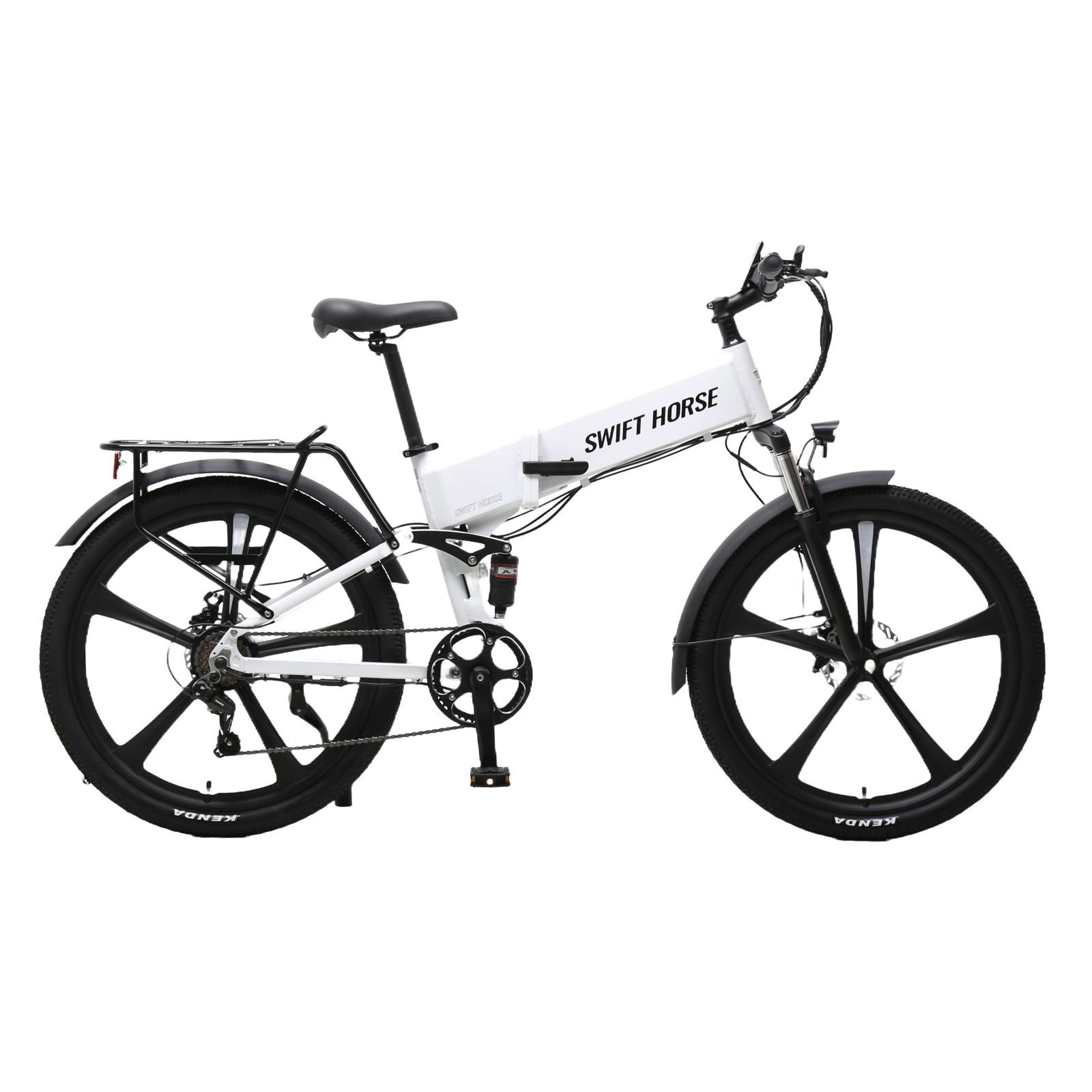 SWIFT HORSE 2 ver.2 パールホワイト 検査開封品 折畳み 電動アシスト 自転車 最長100 km走行 マウンテンバイク 26インチ 型式認定適合車