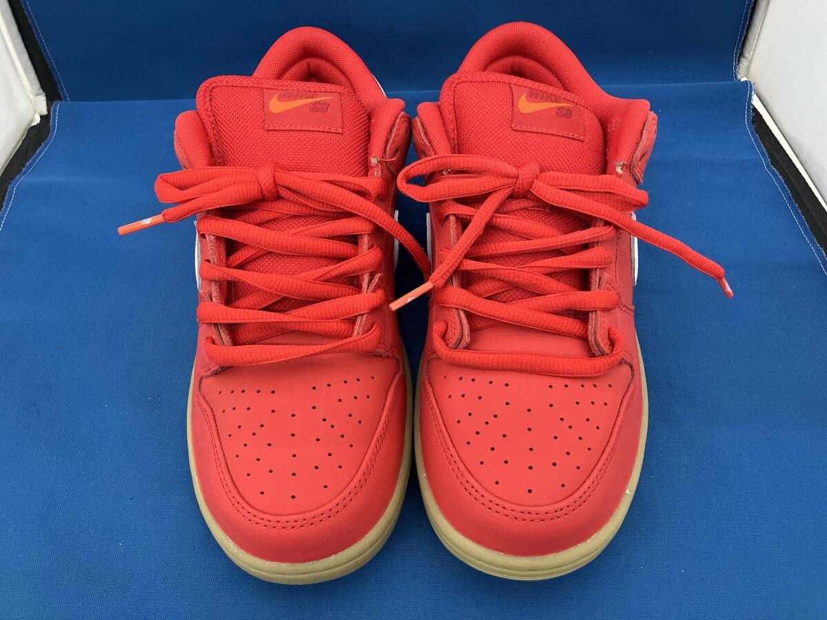 通年 NIKE SB DUNK LOW PRO ISO ORANGE LABEL RED GUM ナイキ ダンクロー スニーカー FJ 1674-600 27.5