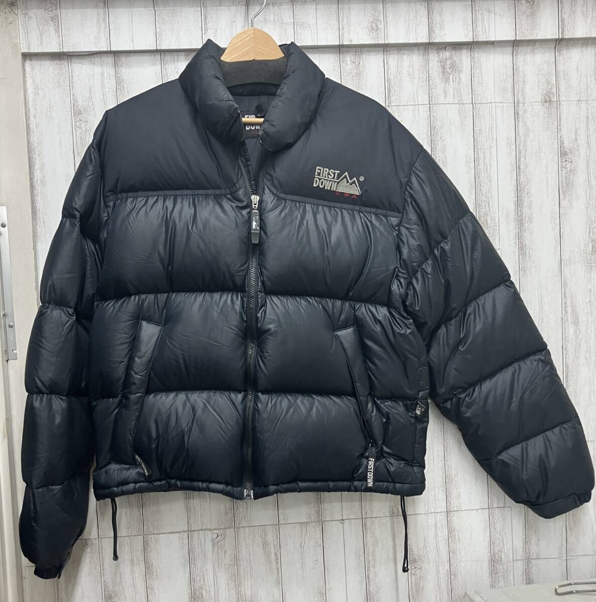 ブラック First Down FD-94014 ダウンジャケット
