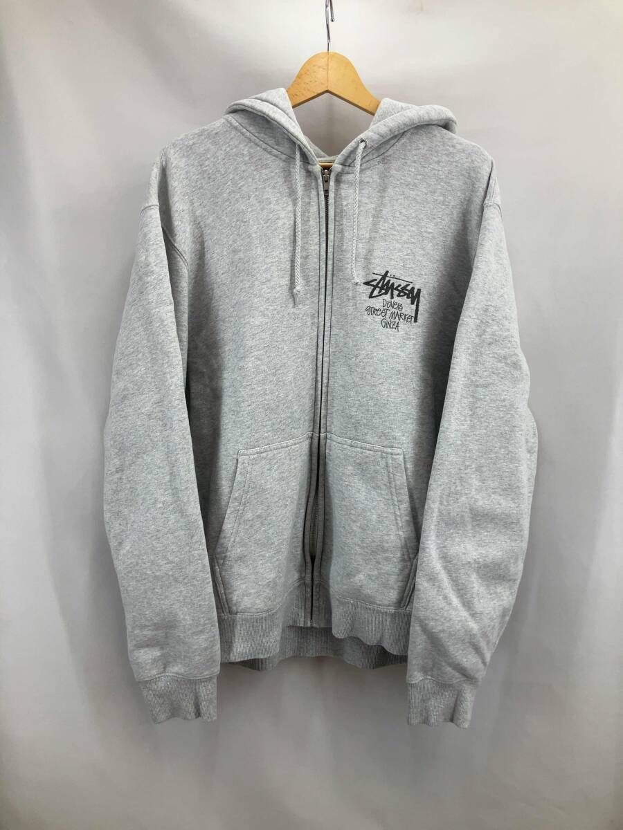 STUSSY ステューシー ジップパーカー ストリート グレー Lサイズ 通年