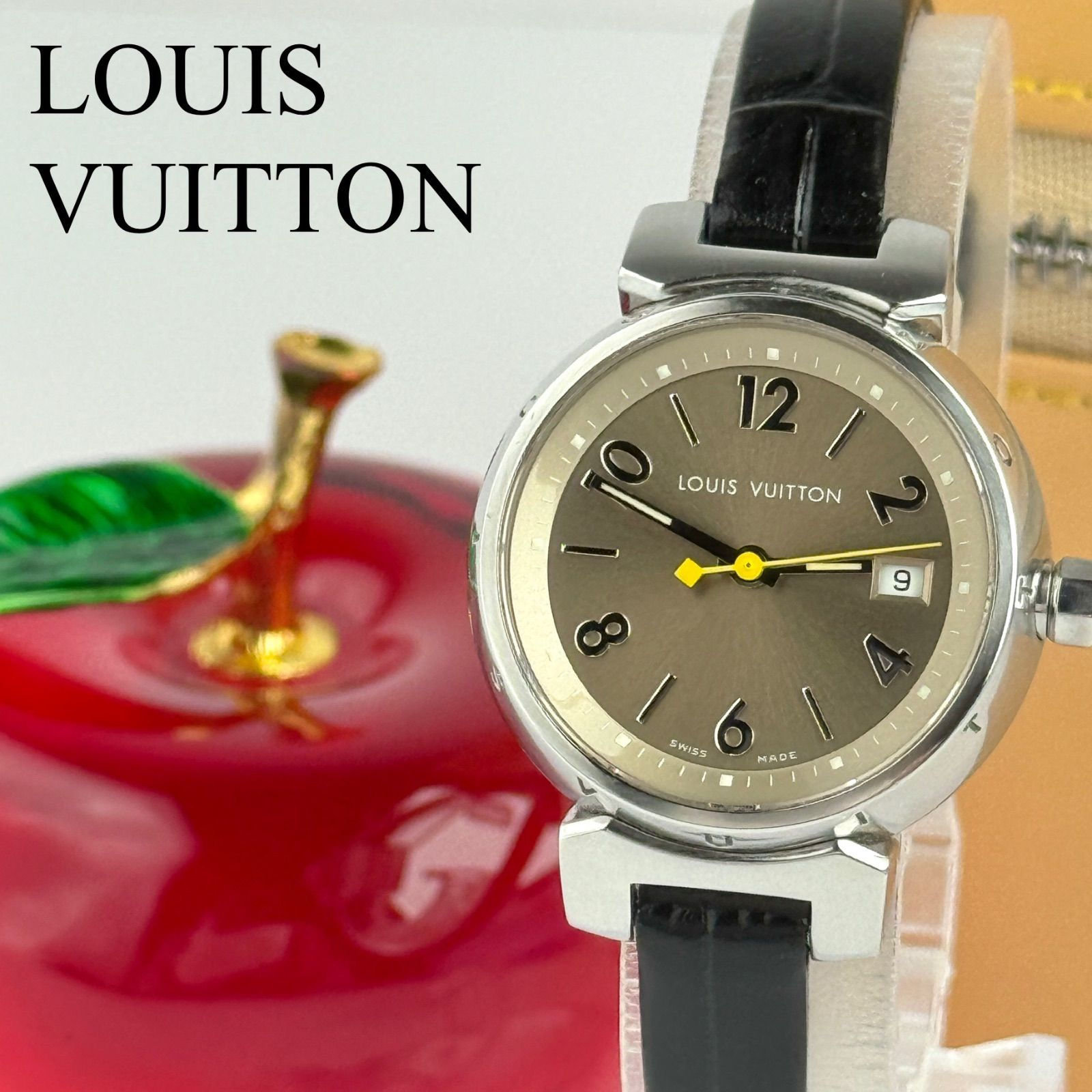 ルイヴィトン タンブール Q 1212 ベルト レディース 腕時計 566