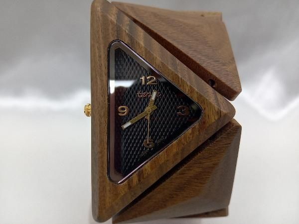 TENSE テンス トライアングルブレスレット クォーツ R 7. 電池交換済み 木製フレーム 時計 腕時計