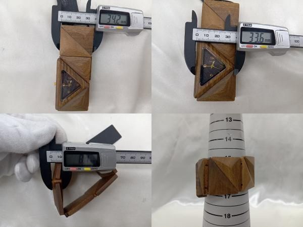  TENSE テンス トライアングルブレスレット クォーツ R 7. 電池交換済み 木製フレーム 時計 腕時計 腕時計(クォーツ) 腕時計(アナログ)