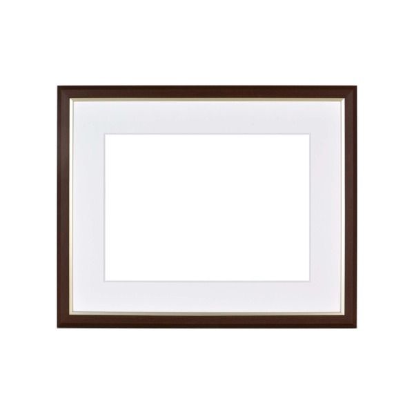 〔 軽量水彩額 〕 水彩額 F 8 ブラウン マット付き UV 紫外線 カットアクリル 額 額縁 フレーム