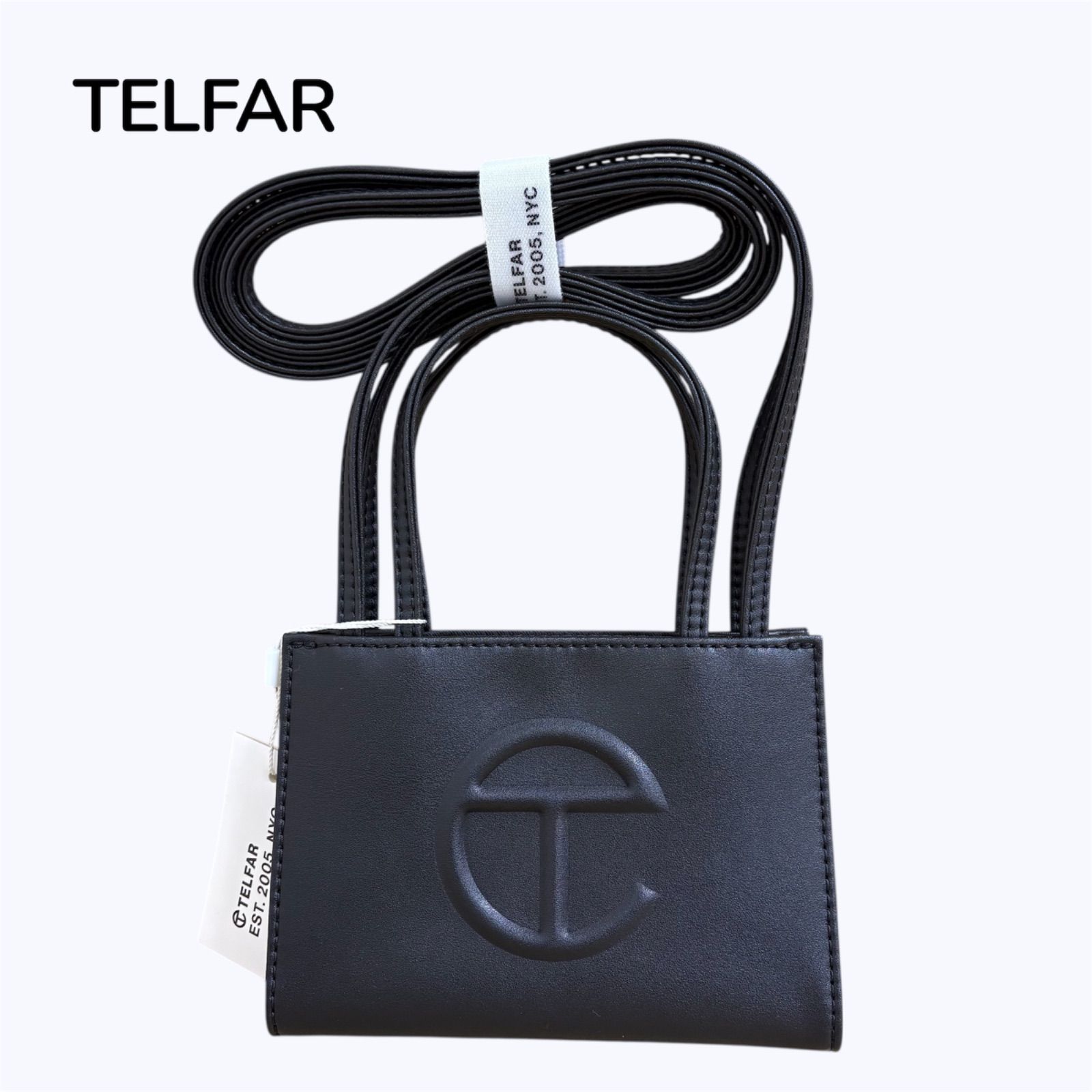 TELFAR テルファーSmall Leather Shopping Bag TF-012-BK-S ♥