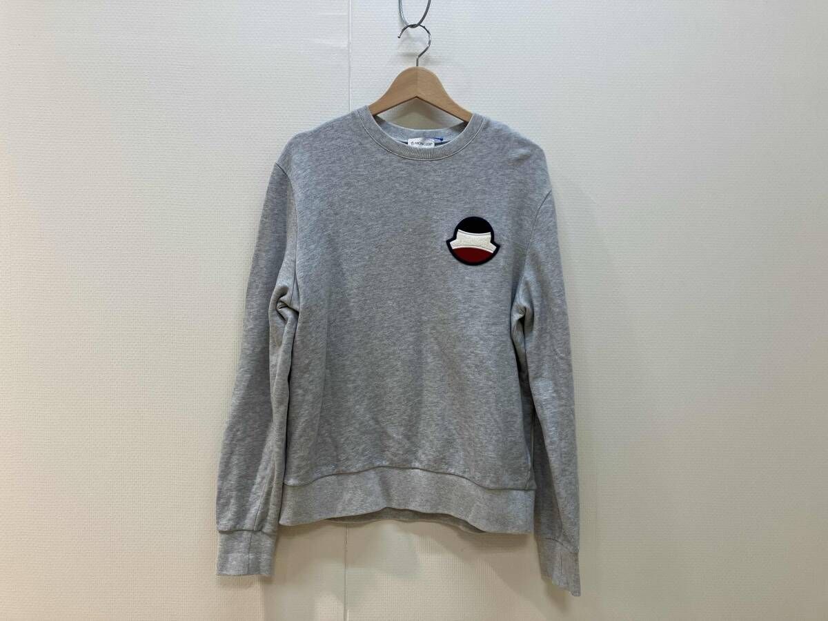 MONCLER モンクレール クルーネックスウェットシャツ トレーナー サイズM 灰色 グレー C-SCOM-19-18930 コットン メンズ 裏パイル