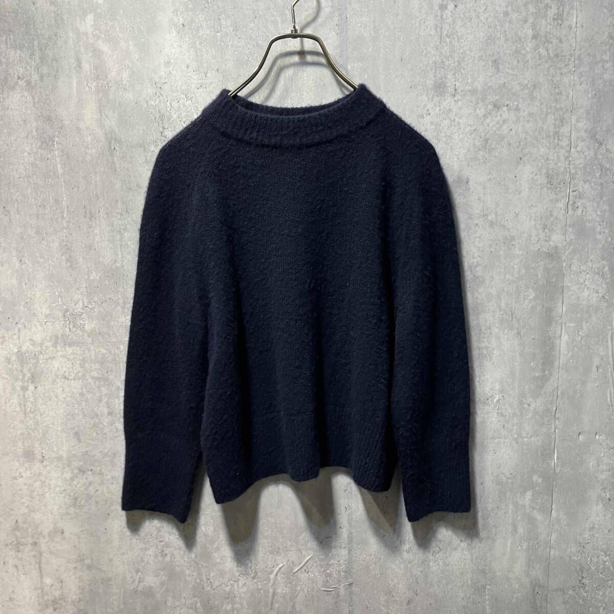 BLAMINK カシミヤシルクニット サイズ38 ネイビー ブラミンク - メルカリ