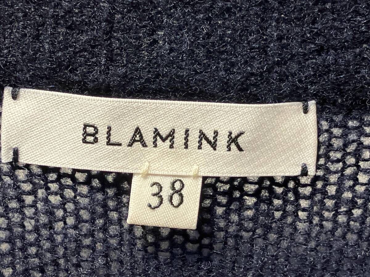 BLAMINK カシミヤシルクニット サイズ38 ネイビー ブラミンク - メルカリ