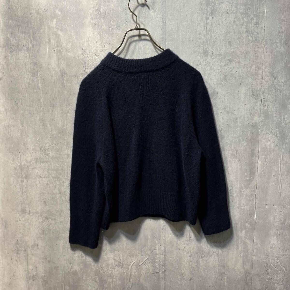 BLAMINK カシミヤシルクニット サイズ38 ネイビー ブラミンク - メルカリ