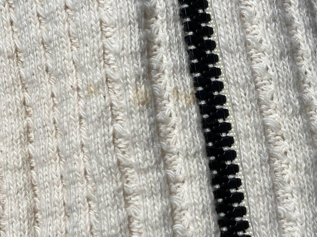 コットンナイロンワッフルジップアップブルゾン