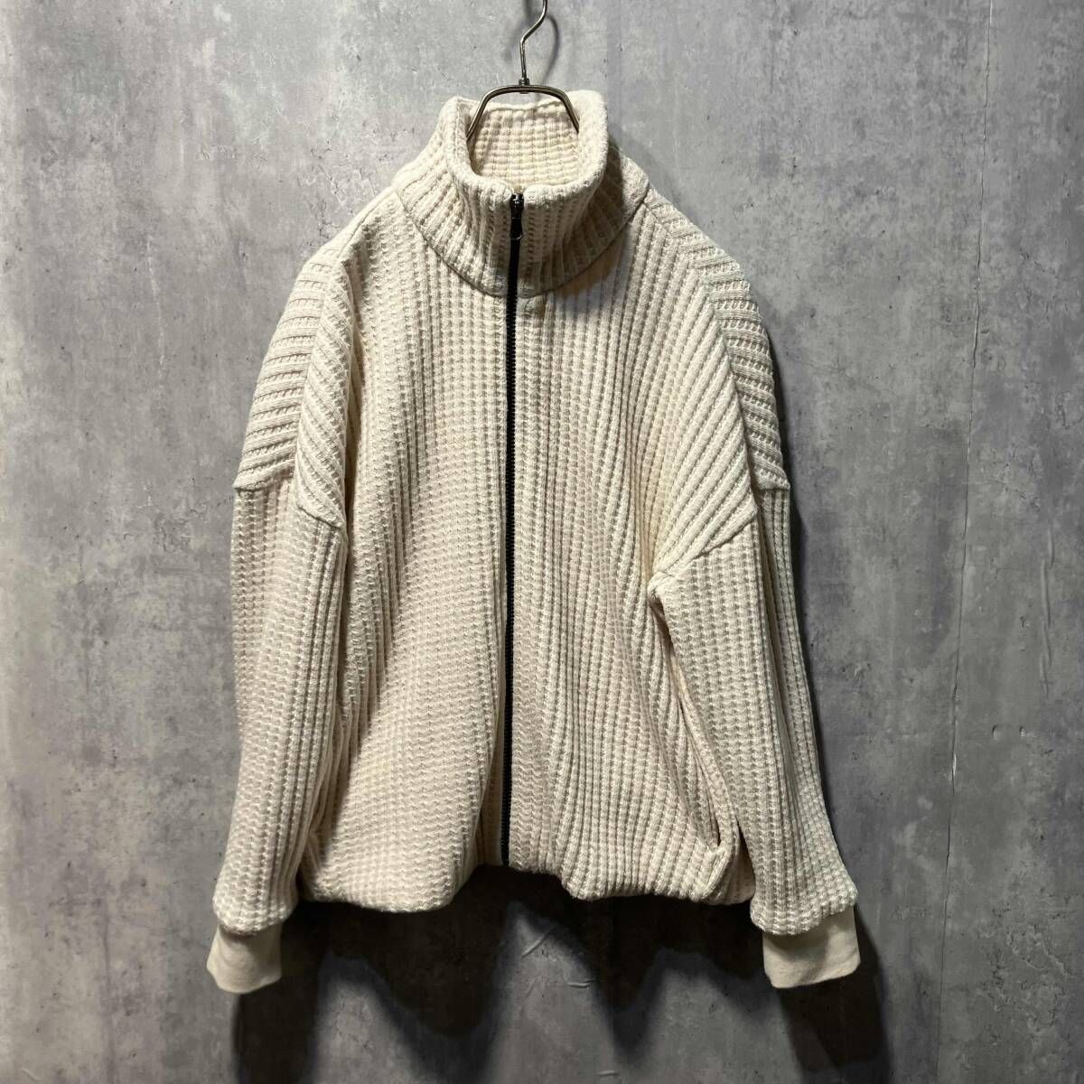 JAMES PERSE コットンナイロンワッフルジップアップブルゾン ベージュ系 ジェームスパース