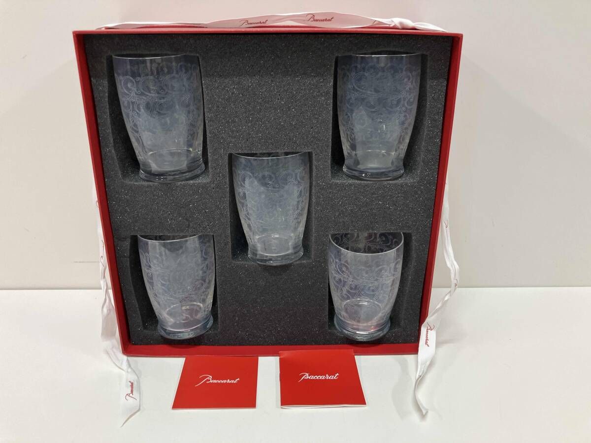 Baccarat バカラ GOUVIEUX クヴィユ ローハン タンブラー セット ビンテージ オールドバカラ 超 ブランド食器 箱あり