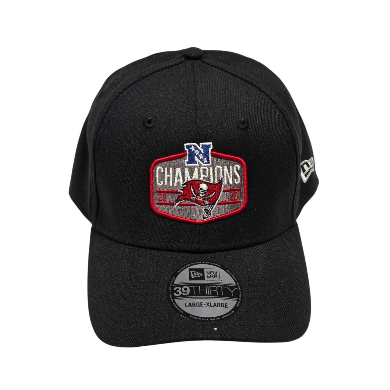◆♥品◆ニューエラ NEWERA LARGE-XLARGE キャップ NFL バッカニアーズ 2020 NFC優勝記念 ブラック 帽子