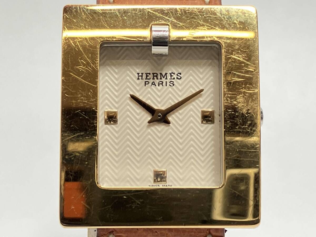 HERMES ベルトウォッチ BE 1.220 クォーツ レディース 替えベルト付