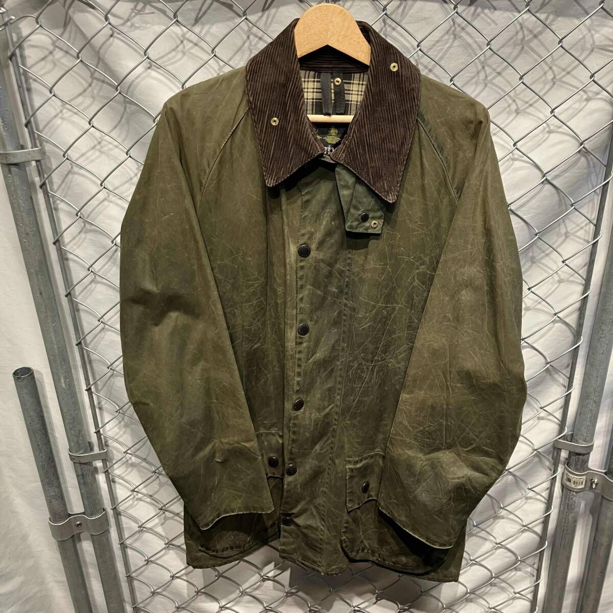 BARBOUR 90 s 3ワラント バブアー size 40 オリーブ