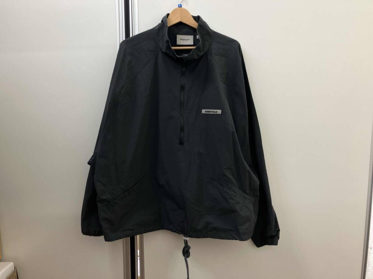 ESSENTIALS エッセンシャルズ FEAR OF GOD ハーフジップ Lサイズ ブラック