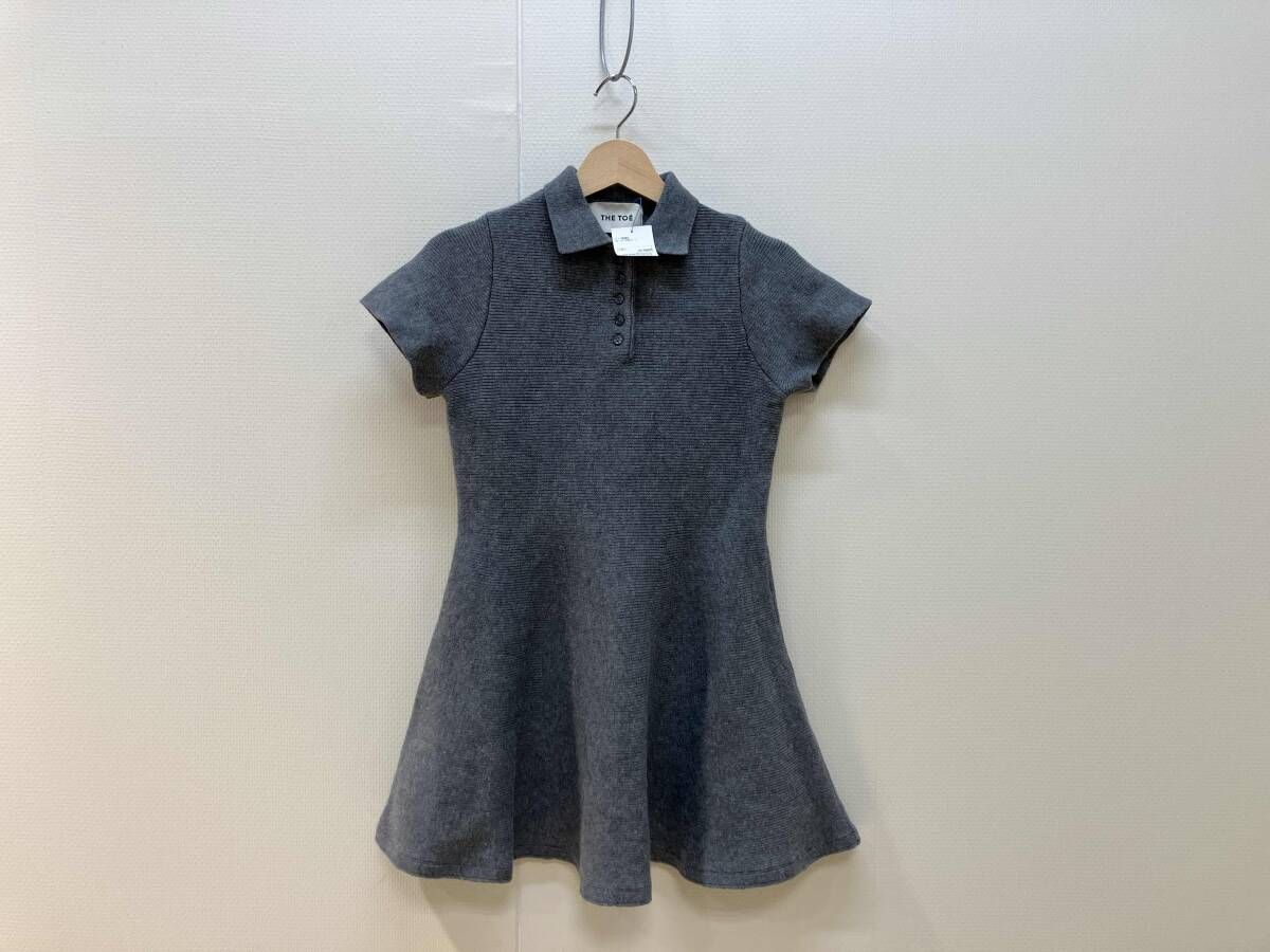 THE TOE ザ トゥー Reims Short Sleeve Flare Onepiece ショートスリーブワンピース Sサイズ グレー