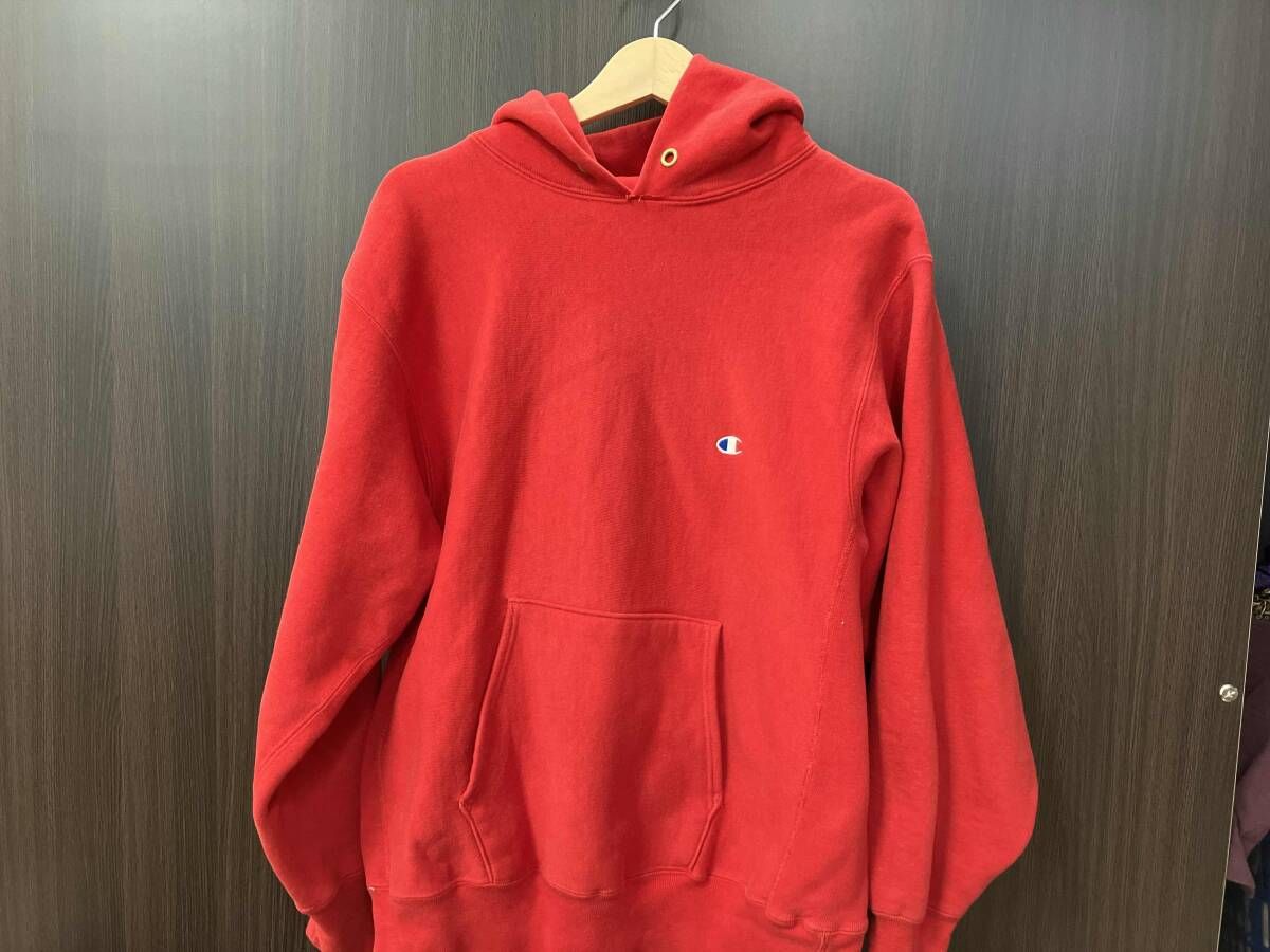 Champion REVERSE WEAVE|パーカー|90 sリバースウィーブレッド サイズL 糸ほつれあり