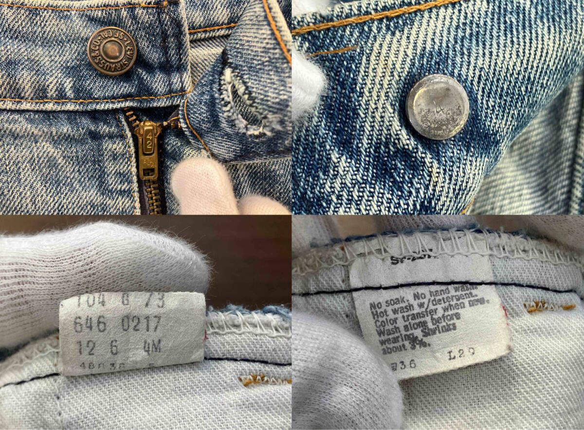 Levi's リーバイス 646 0217 70s 76年12月 ボタン裏4刻印 W36L29