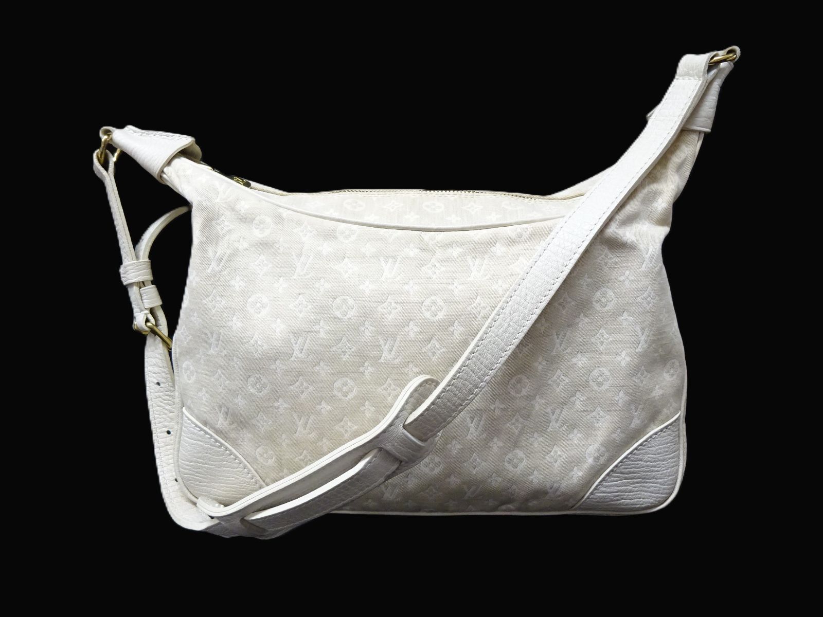 LOUIS VUITTON ルイヴィトン モノグラム ミニ ブローニュ M 95317 デュンヌ キャンバス ショルダーバッグ アイボリー オフホワイト