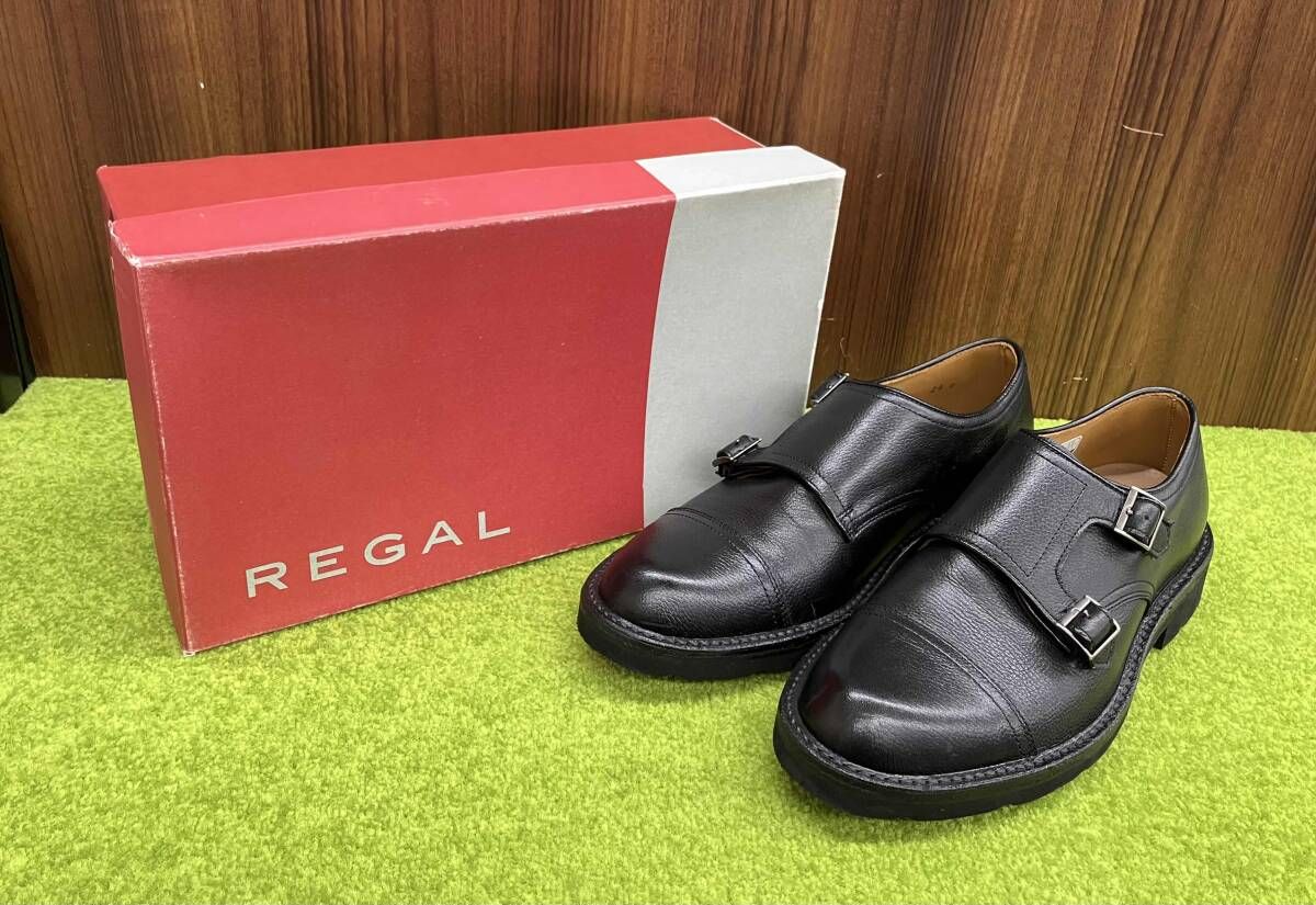 REGAL リーガル ローファー 27 YRBG サイズ24 cm ブラック ダブルモンクストラップ ゴアテックス ビジネスシューズ メンズ シューズ 靴