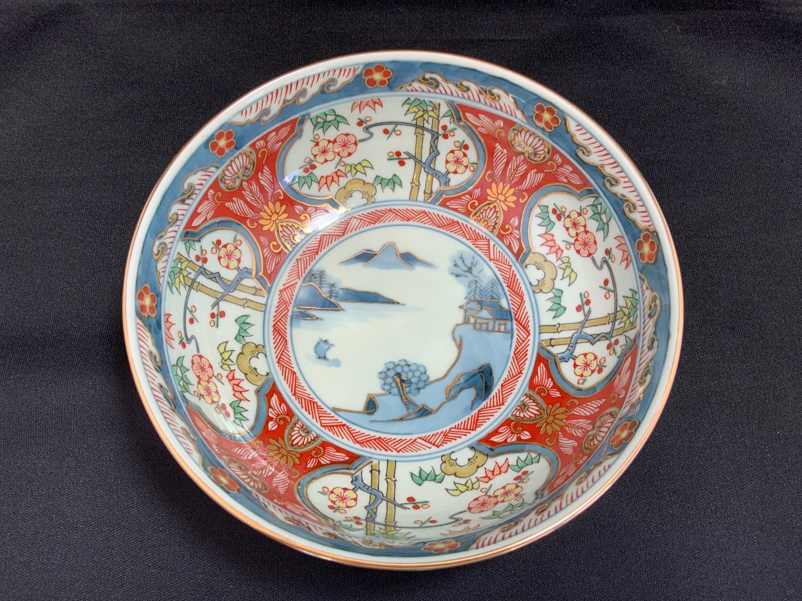 清右衛門 隼木谷 有田焼 古伊万里 中鉢 松竹梅 山水 金彩 - メルカリ