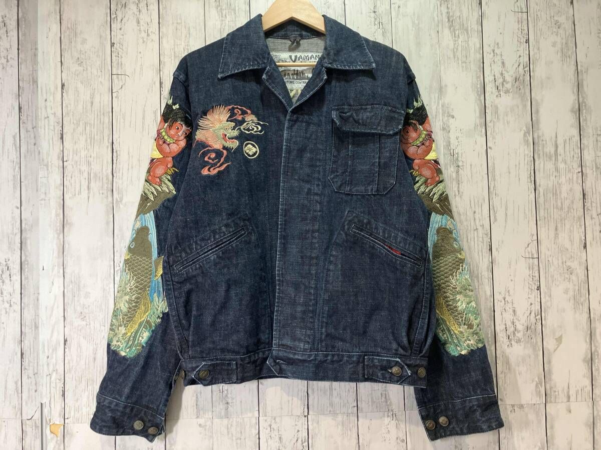 EVISU エビス Gジャン デニムジャケット 066244 金太郎刺繍 ネイビー S