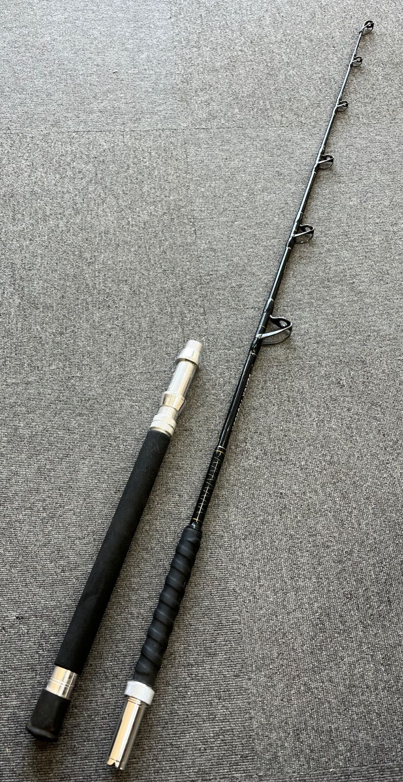 送料込み】T'ZLAC superBLACK THUNDER 大物 深海 トローリングロッド