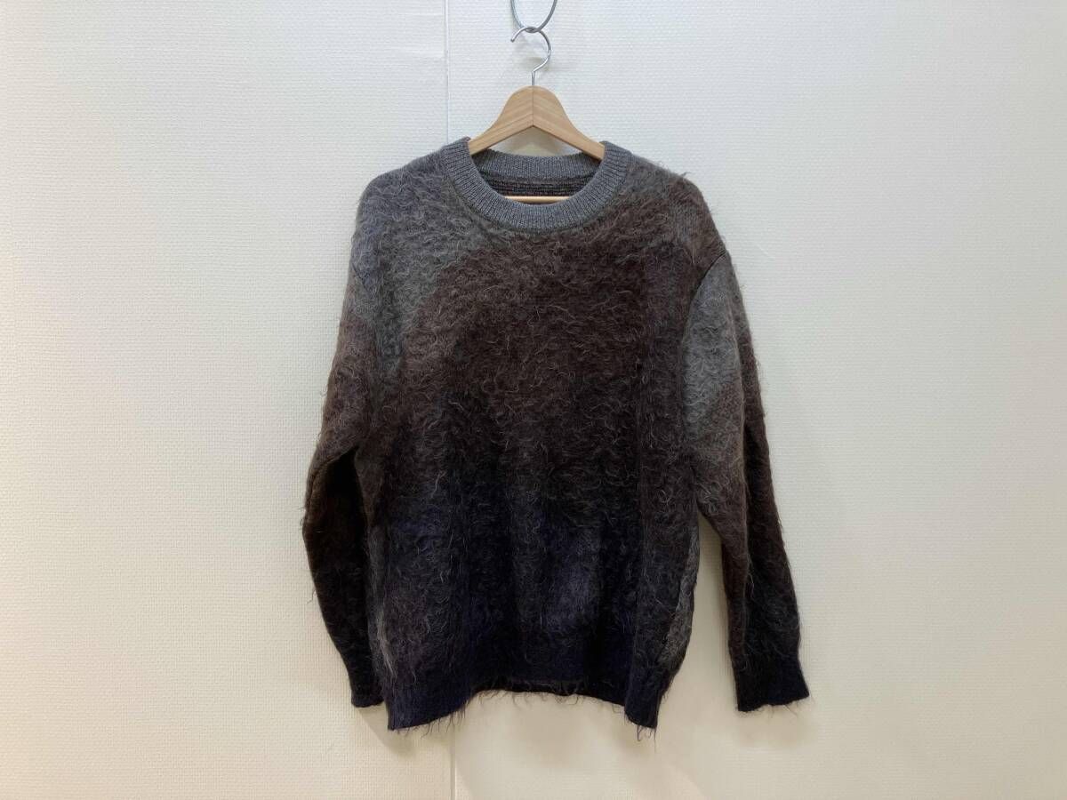 ssstein シュタイン GRADATION MOHAIR KNIT LS ニット セーター サイズS ブラウングレーグラデーション モヘヤ ウール ナイロン メンズ