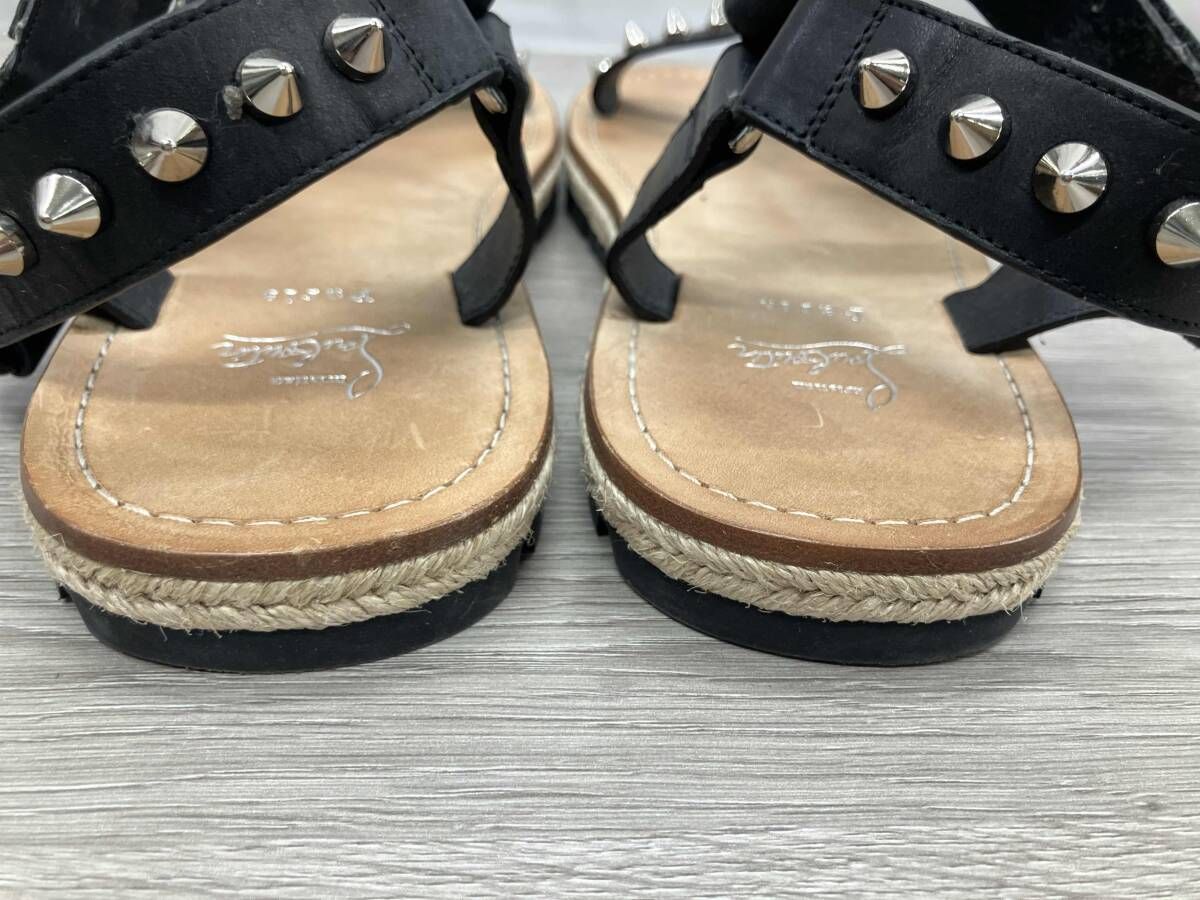  Christian Louboutin FLAT CALF LISSE サンダル 表記サイズ43 ブラック スニーカー 靴
