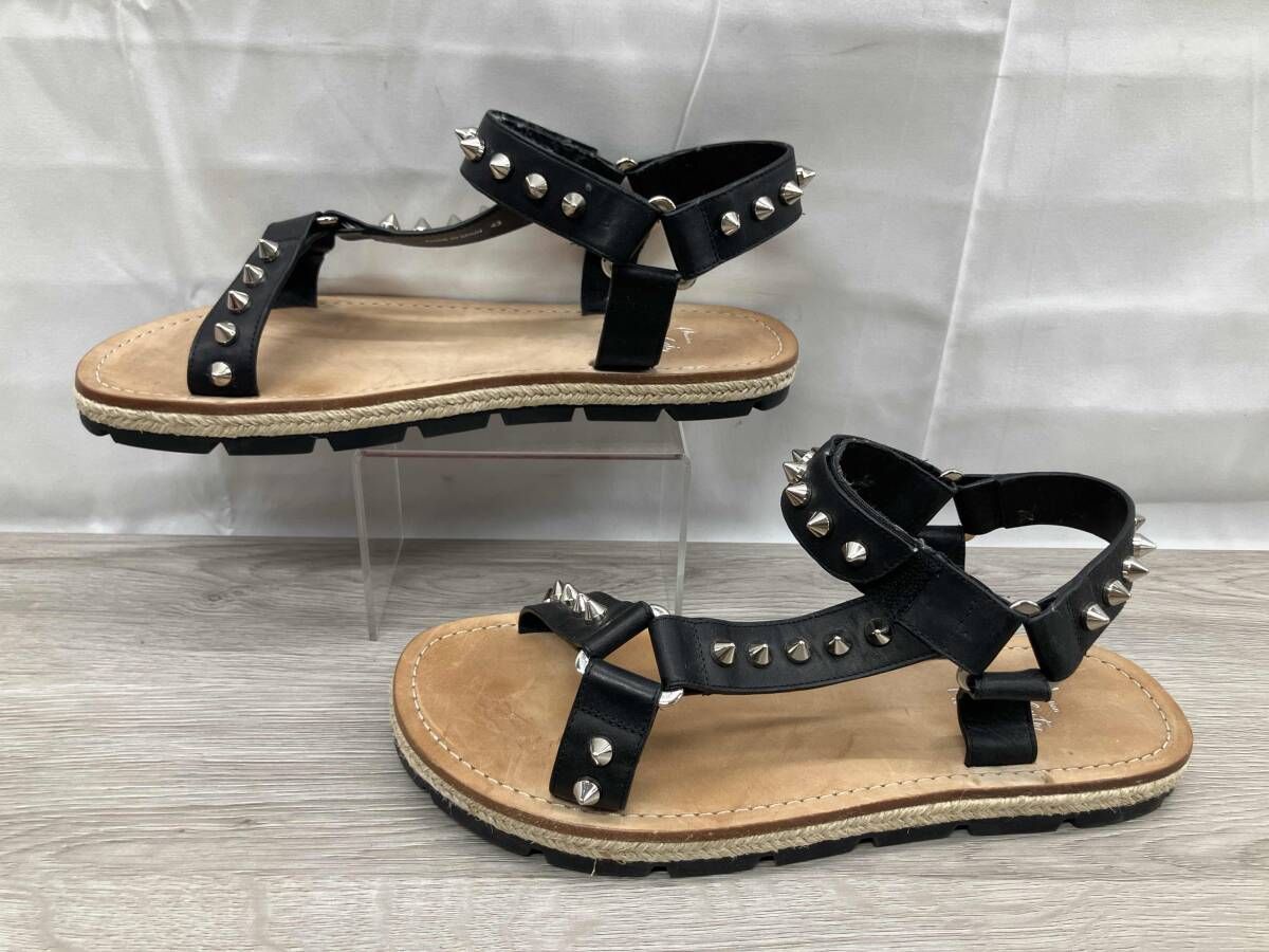 Christian Louboutin FLAT CALF LISSE サンダル 表記サイズ43 ブラック