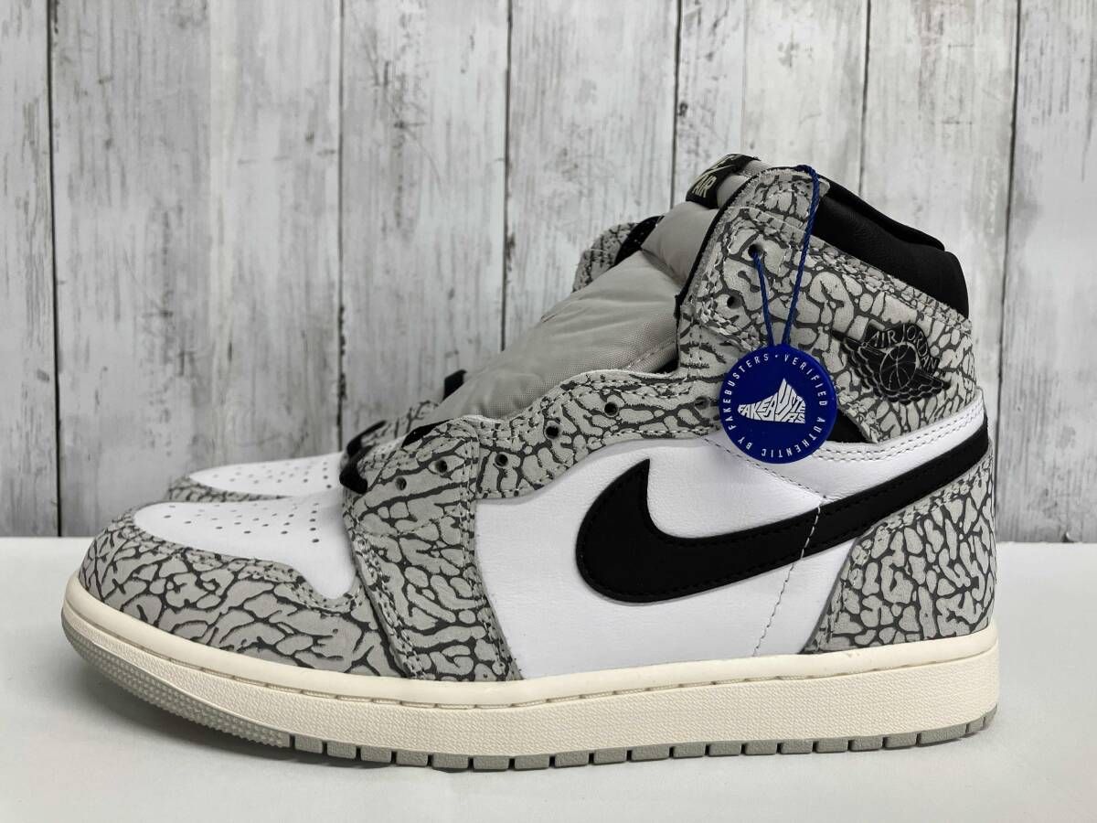 鑑定済み タグ付き NIKE AIR JORDAN 1 RETRO HIGH OG スニーカー ナイキ エアジョーダン1レトロハイ DZ 5482-052 グレー size 28㎝