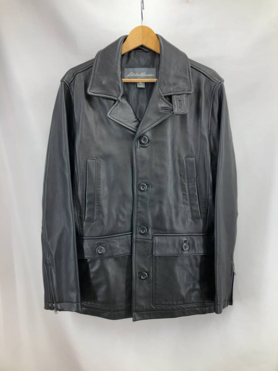 Eddie bauer エディー バウアー レザーコート ブラック Sサイズ 冬