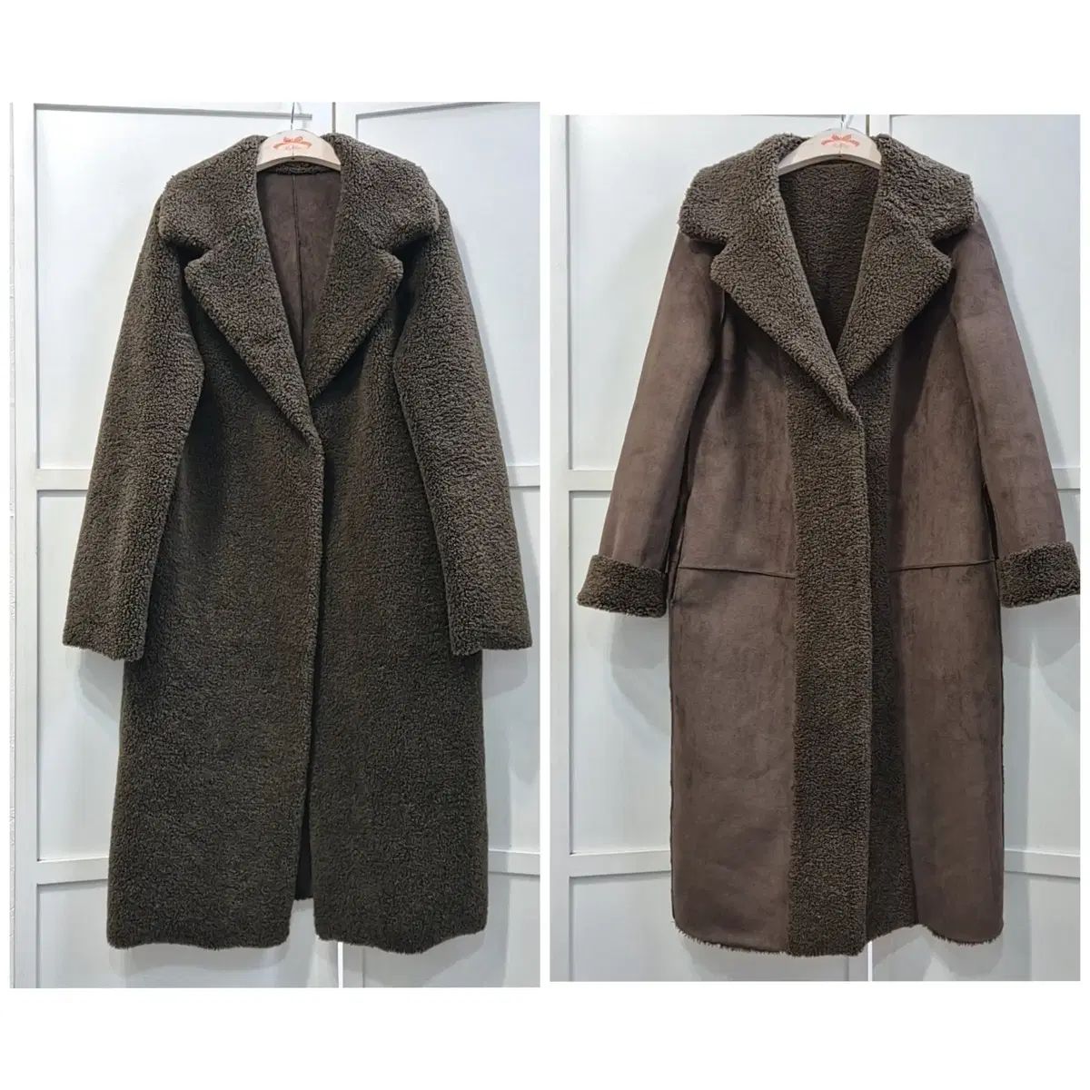 レノマ リバーシブル ボア ロング コート