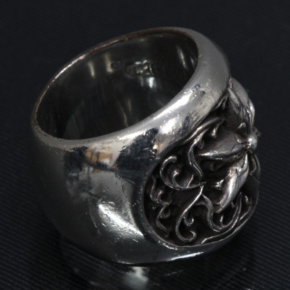 CHROME HEARTS クロムハーツ クラシック オーバルスター リング 指輪 メンズ シルバー SV 925 約16.5号 101674