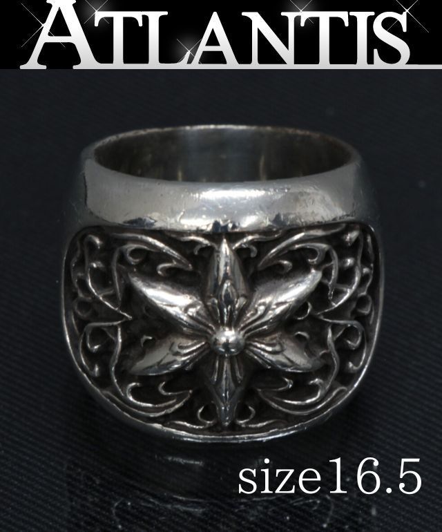 CHROME HEARTS クロムハーツ クラシック オーバルスター リング 指輪 メンズ シルバー SV 925 約16.5号 101674