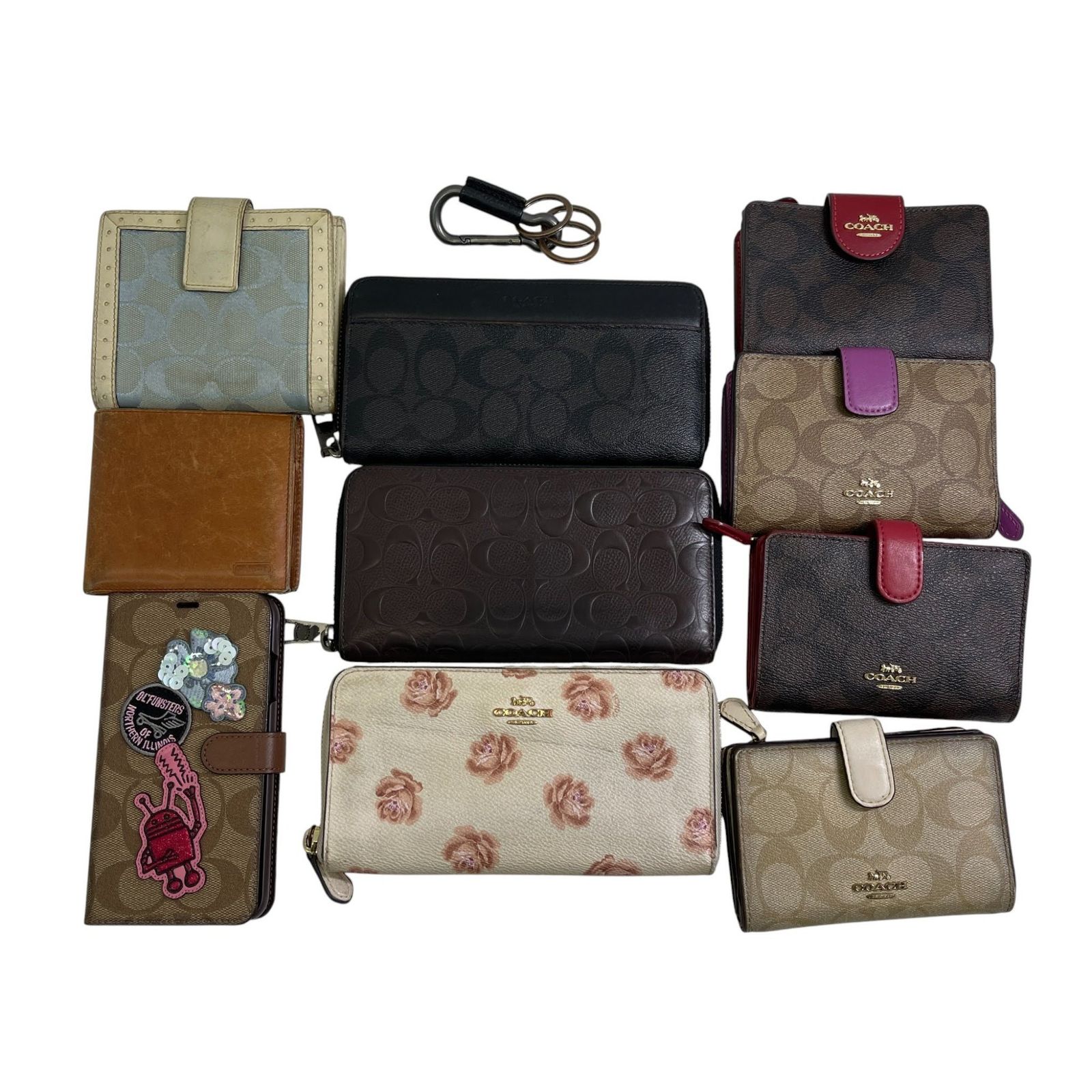 まとめ売り COACH コーチ ブランド 財布 総数11点 スマホケース キーホルダー メンズ レディースシグネチャー 花柄