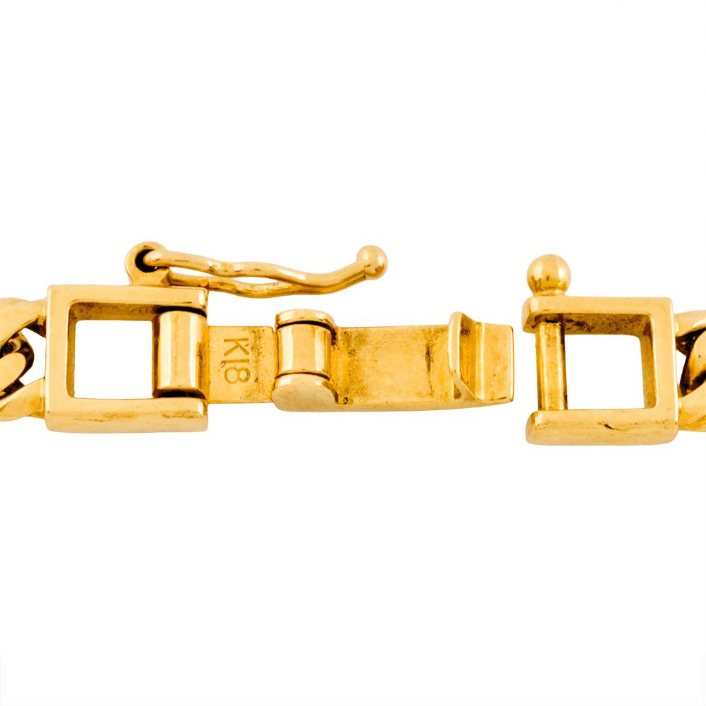 喜平 キヘイ 6面 ダブル ブレスレット K 18 YG 11.9 g cm