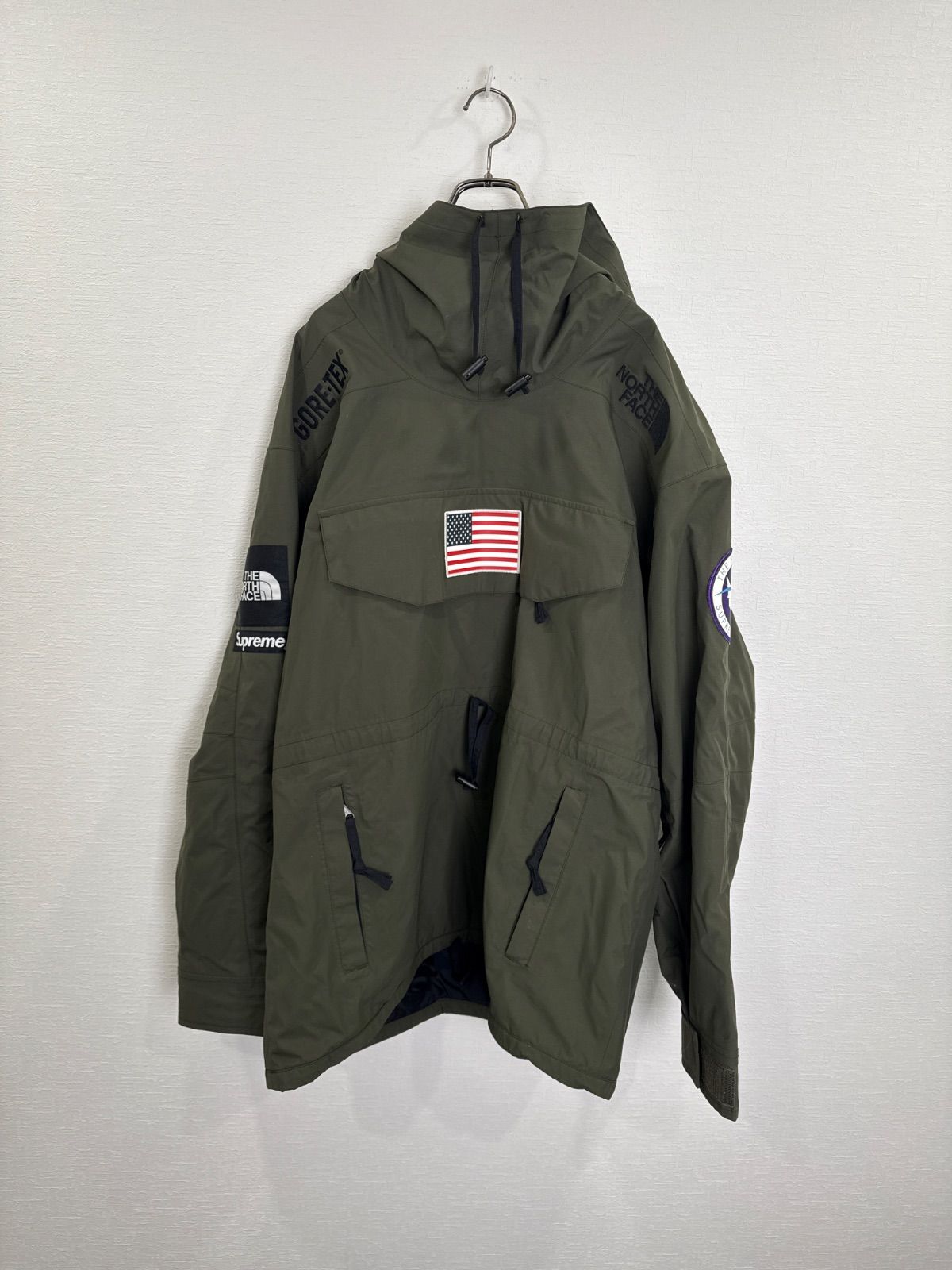 90s Supreme ナイロンジャケット シュプリーム USA製 L カーキ 90s “Supreme” supplex jacket 】 size：L 90年代『シュプリーム』のサ