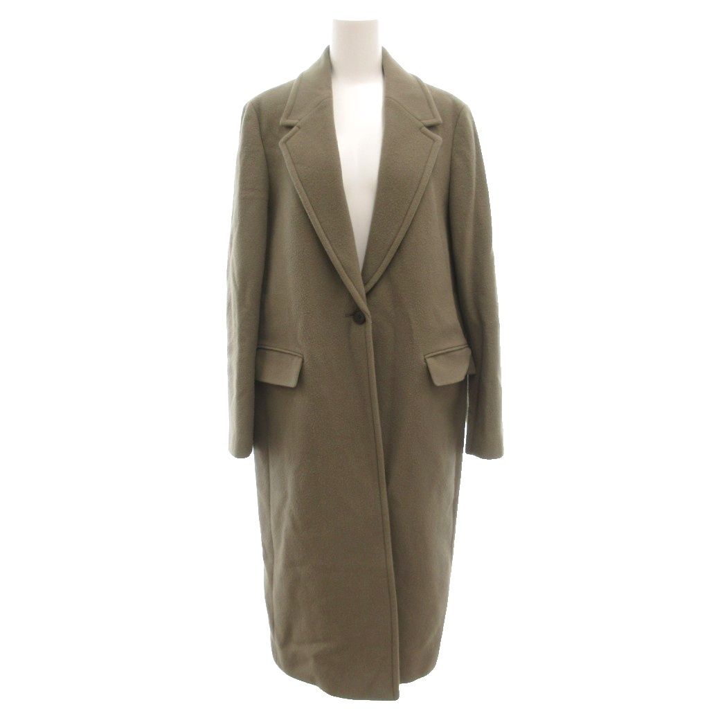 アイシービー iCB Shell Melton チェスターコート ロング 大きいサイズ 6 オリーブ |GV GY 06