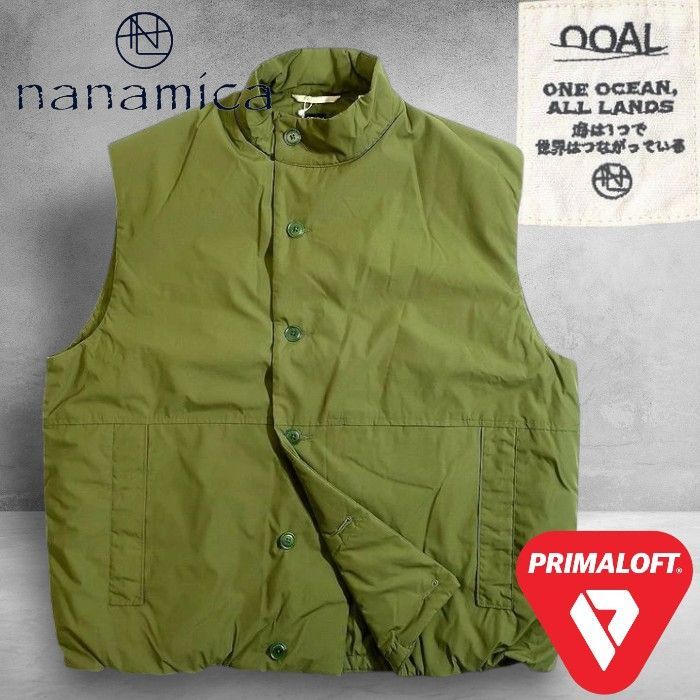 nanamica ナナミカ Insulation Vest コットン混 ウェザークロス インサレーション 中綿 ベスト パデッドベスト 定価3.8万 オリーブ ▲098 50226 k 04
